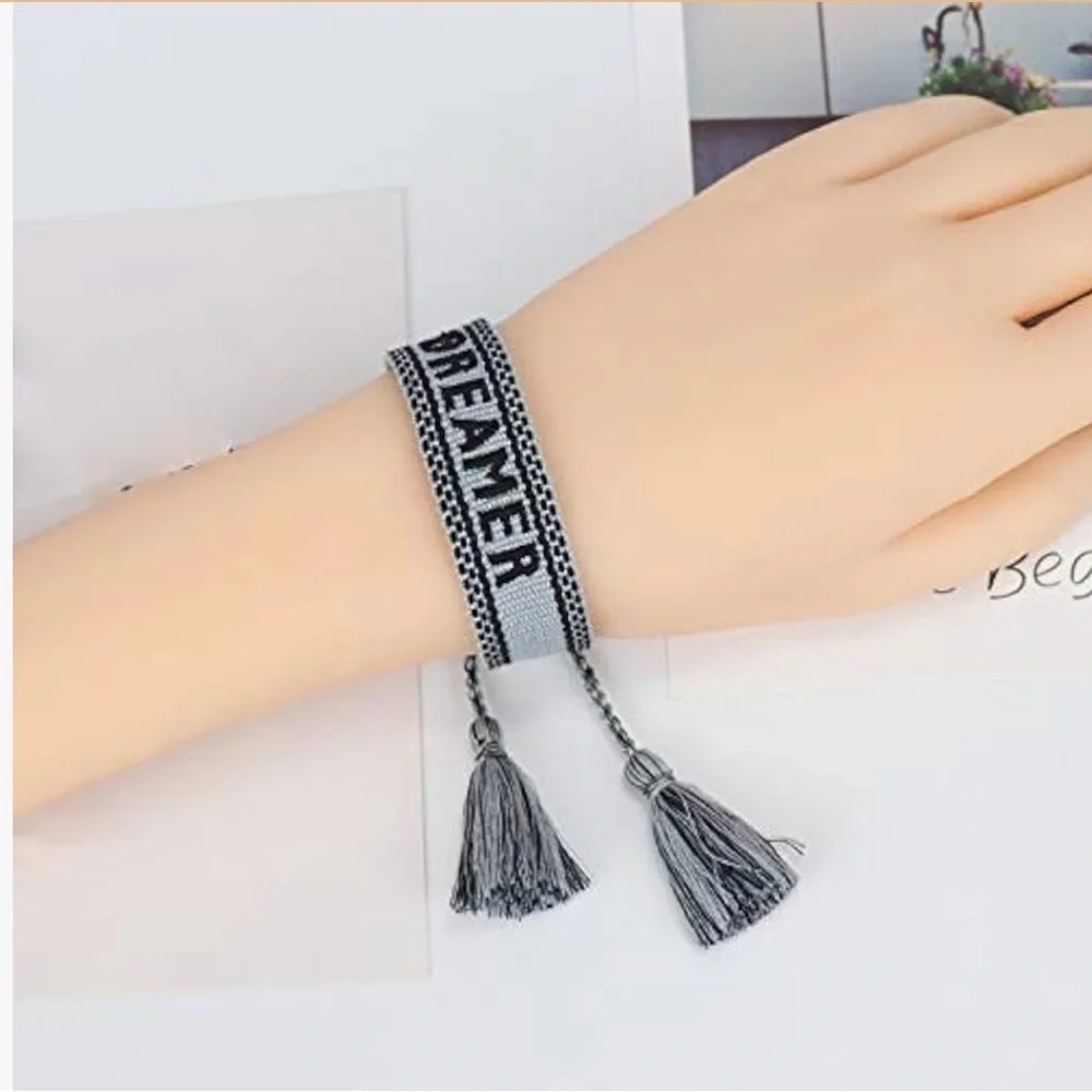 Stylish Gray and Black Tassel Headbands